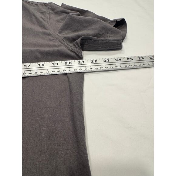 COASTAORO Men's Casual Short Sleeve Button Up Shirt S Gray Collared Linen Blend - Picture 7 of 9